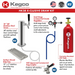 Kegco 24" Wide Dual Tap Stainless Steel Left Hinge Built-in ADA Kegerator with Kit - draw kit