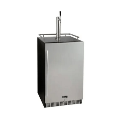 Kegco 24" Wide Single Tap Stainless Steel Built-In Right Hinge Kegerator with Kit - front view