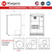 Kegco 24" Wide Triple Tap All Stainless Steel Outdoor Built-In Left Hinge Kegerator with Kit - dimensions and keg capacity