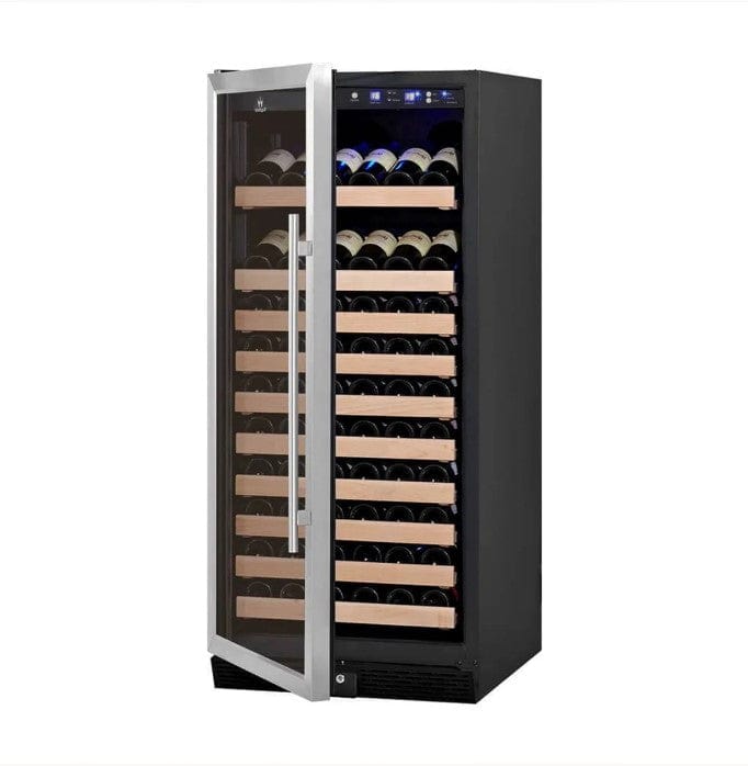 KingsBottle 100 Bottle Kitchen Wine Refrigerator - front and side view