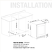 KingsBottle 24 Inch Under Counter LOW-E Glass Door Dual Zone Wine Cooler, SS, LHH - installation diagram