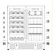 36" Beer and Wine Cooler Combination with Low-E Glass Door BLK - diagram showing bottle and can capacity