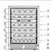 KingsBottle 48" Ultimate Under Bench Wine Fridge and Bar Refrigerator Combo - diagram of wine bottle count