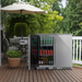 Kingsbottle 36 Inch Outdoor Beverage Refrigerator 2 Door For Home - freestanding on a patio