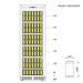 Kingsbottle Large Beverage Refrigerator With Low-E Glass Door, SS, RHH - diagram of can count