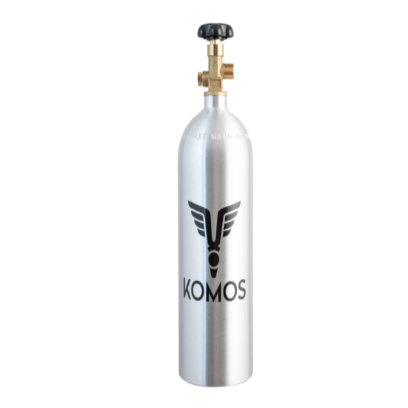 KOMOS 5 lb Aluminum CO2 Tank - front view