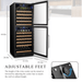 Lanbo 133 Bottle, Dual Zone, Double Door Wine Fridge-Adjustable Feet