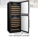 Lanbo 133 Bottle, Dual Zone, Double Door Wine Fridge-Double Doors