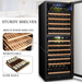 LANBO 138 BOTTLE DUAL ZONE WINE COOLER, SS, RHH - sturdy shelves