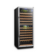 LANBO 138 BOTTLE DUAL ZONE WINE COOLER, SS, RHH - front view