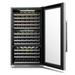 LanboPro 143 Bottle Tripe Zone Wine Cooler, SS - front view with door open