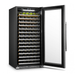 LanboPro 164 Bottle Single Zone Wine Cooler with Stainless Steel Trim and Right Hand Hinge - front view with door fully open