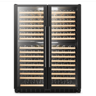 LanboPro 287 Bottle Dual Door Wine Cooler - front view