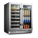 LanboPro 30 Inch Dual Door and Dual Zone Wine and Beverage Cooler - front view with bottles inside