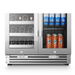 LanboPro 30 Inch Dual Door and Dual Zone Wine and Beverage Cooler - front view showing door locks