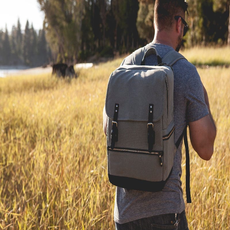 Legacy Bar-Backpack Portable Cocktail Set - man hiking with backpack