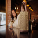 Legacy Barware 2 Bottle Insulated Wine Cooler Bag - women drinking wine holding cooler bag