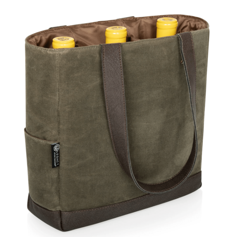 Legacy Barware 3 Bottle Insulated Wine Cooler Bag - Plain Bag With 3 Wine