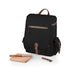 Legacy Barware Moreno 3-Bottle Wine & Cheese Tote - Black - Wine Bag and Cheese Knife Front View