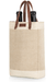 Legacy Barware Pinot Jute 2 Bottle Insulated Wine Bag - With two Wine bottle in the Wine Bag