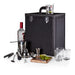 Legacy Hamilton Portable Cocktail Bar - components with vodka bottle and drink