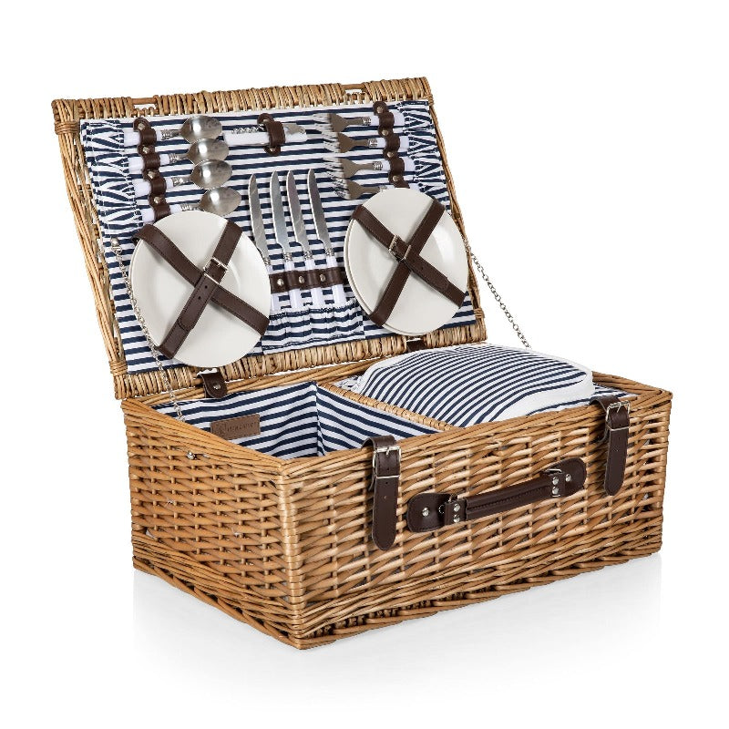 Picnic Time Belmont Picnic Basket - Open View of the Picnic Basket