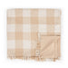 Picnic Time Montecito Picnic Blanket with Harness - Beige Gingham - both sides of blanket