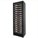 Allavino Reserva Series 67 Bottle 71" Tall Single Zone Left Hinge Black Shallow Wine Refrigerator with Wood Front Shelves - front view