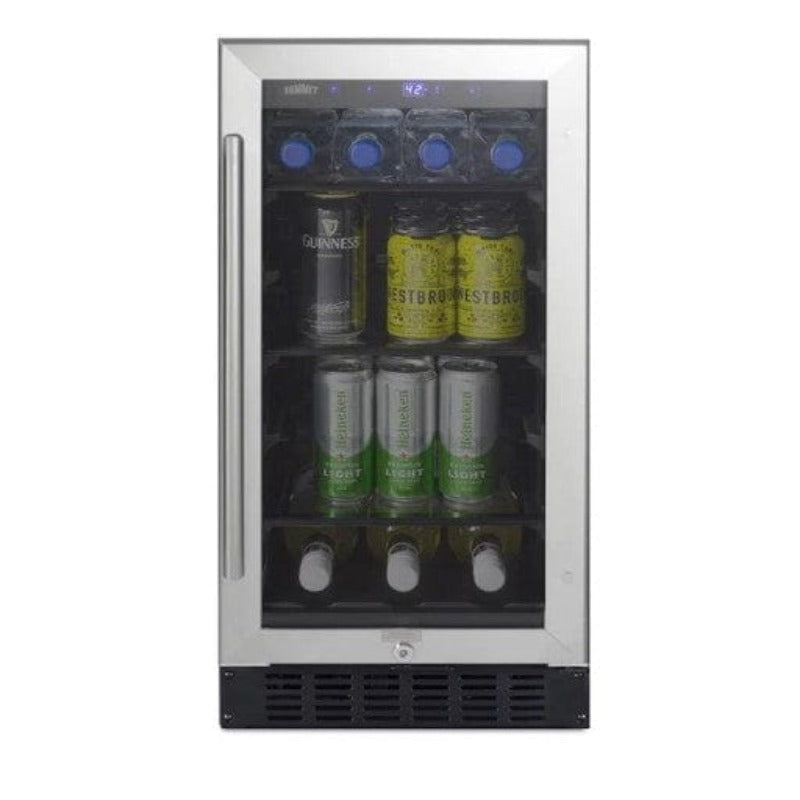 Summit 15" Wide Built-In Beverage Center, ADA Compliant - front view with bottles and cans inside