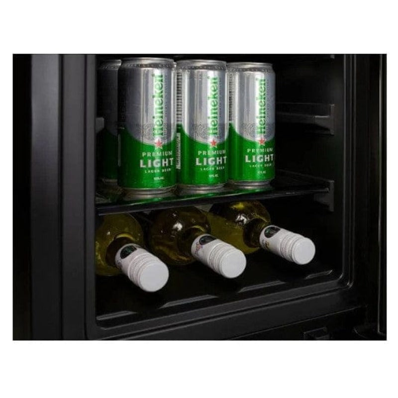 Summit 15" Wide Built-In Beverage Center, ADA Compliant - wine bottles and cans inside