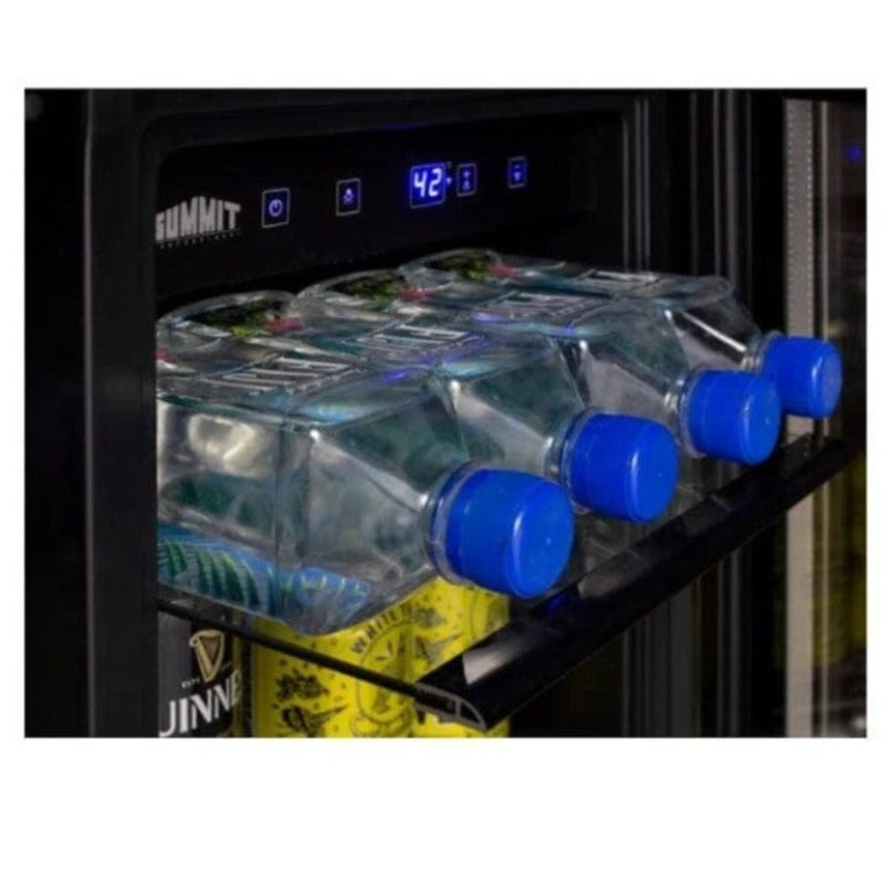 Summit 15" Wide Built-In Beverage Center, ADA Compliant - shelf pulled out with water bottles on it