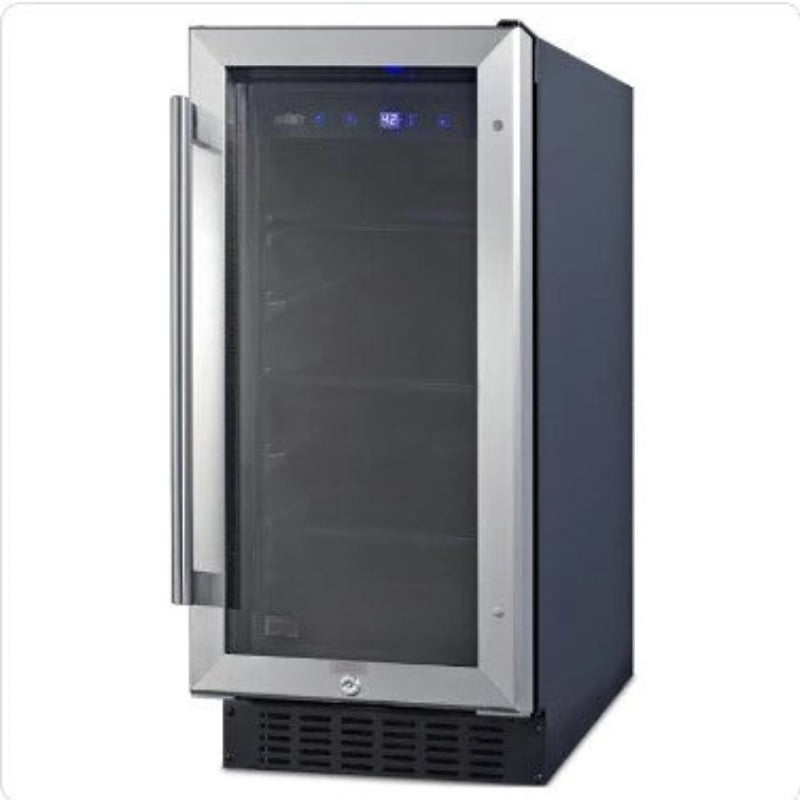 Summit 15" Wide Built-In Beverage Center, ADA Compliant - front and side view