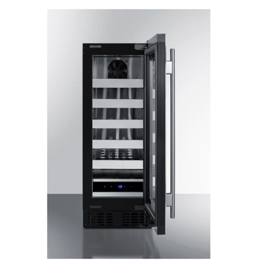 Summit 15" Wide Built-In Wine Cellar, ADA Compliant, ASDW1522 - front view with door open