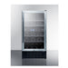 Summit 18" Wide Built-In Wine Cellar, ADA Compliant - front view with bottles on shelves