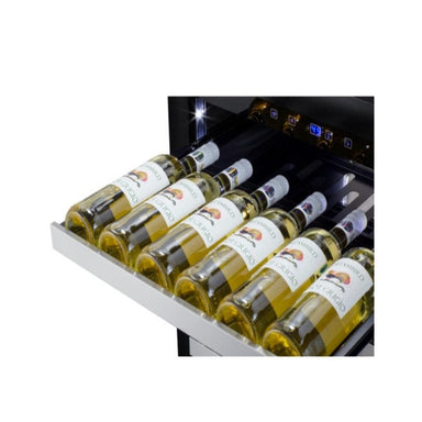 Summit 24" Wide Built-In Wine Cellar, ADA Compliant - wine bottles on shelf