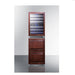 Summit 24" Wide Combination Dual-Zone Wine Cellar and 2-Drawer All-Freezer - front view with wine bottles inside