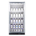 Summit 24" Wide Single Zone Commercial Wine Cellar - front view with champagne bottles inside