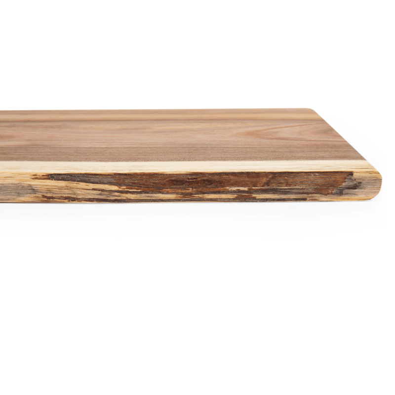 Toscana Artisan 18 Acacia Charcuterie Board - Side view of cutting board