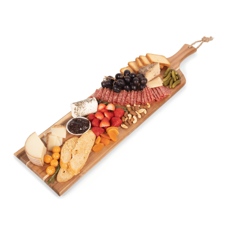 Toscana Artisan 30 Acacia Charcuterie Board - Can definitely include fruits, cheese, and more due to the length of the board