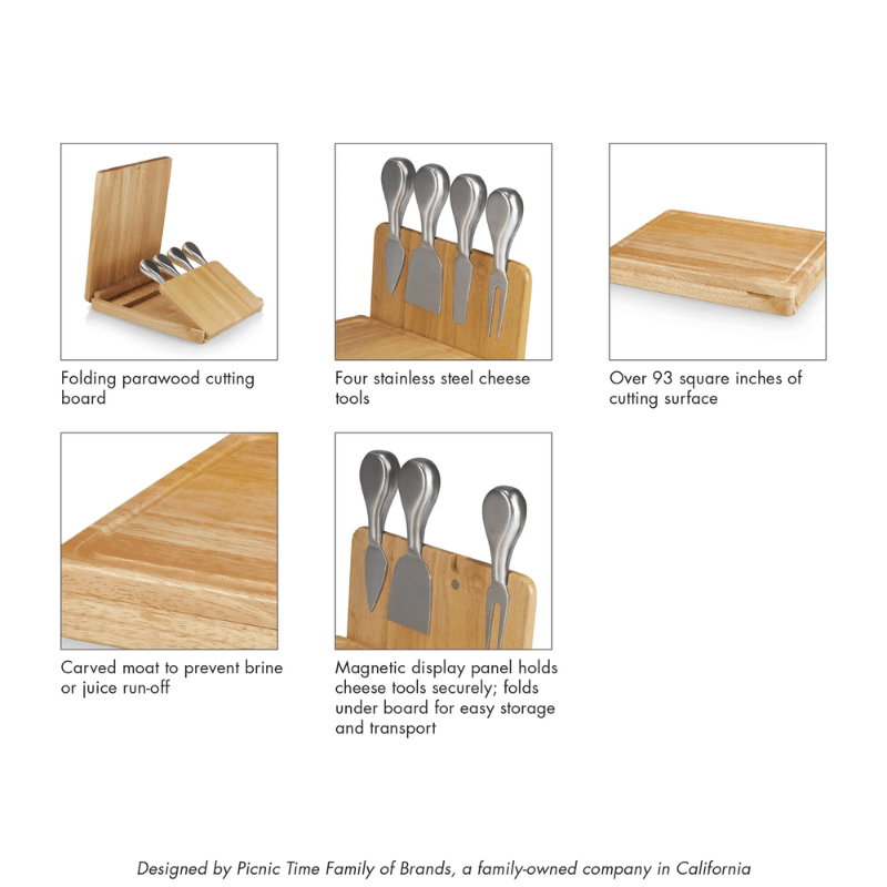 Perfect for placing the cheese - Features of the cutting board