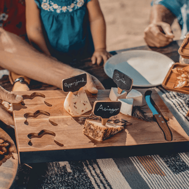 Toscana Delio Acacia Cheese Cutting Board & Tools Set - Perfect for placing some cheese at a picnic