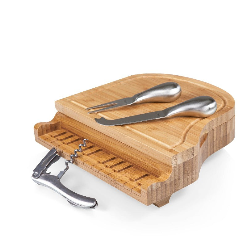 Toscana Piano Cheese Cutting Board & Tools Set - board with 3 tools