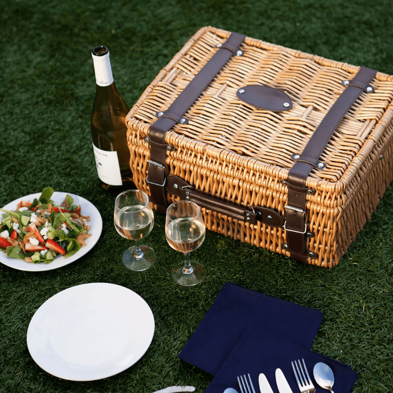 Picnic Time Champion Picnic Basket - Navy Blue - Perfect for using on a picnic date date